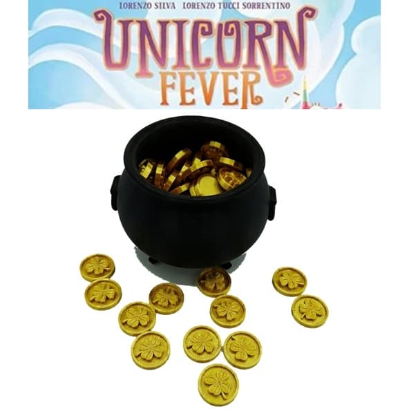 Unicorn Fever: 80x token segnalino oro + Calderone 3d immagine 1