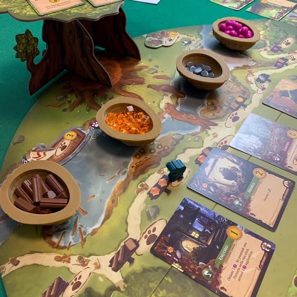 Everdell: Set 5x Ciotola Noce per Risorse 3D immagine 2