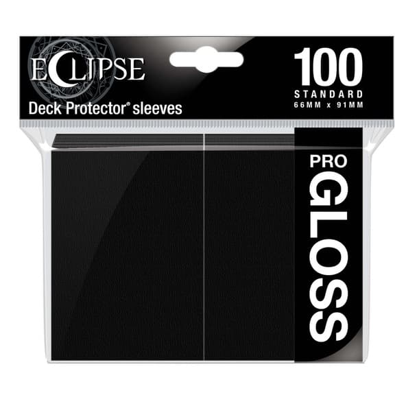 100 Sleeves Ultra Pro ECLIPSE STANDARD PRO GLOSS Black Bustine Protettive Nero immagine 1