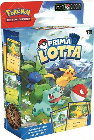 MAZZO PRIMA LOTTA BULBASAUR E PIKACHU GCC POKEMON italiano immagine 1
