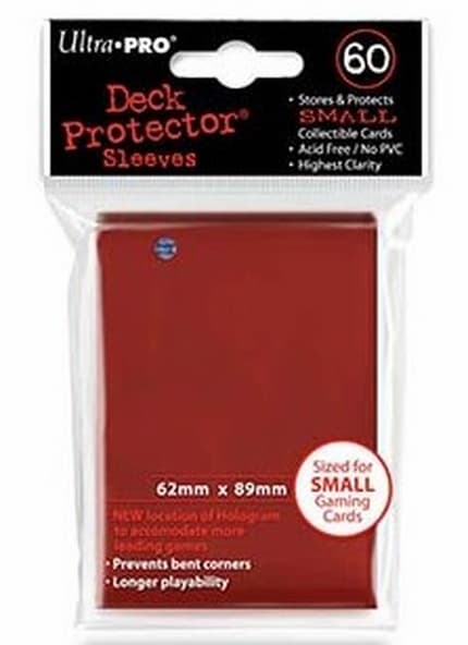 60 Sleeves Ultra Pro Small GLOSS RED Bustine Protettive Rosso immagine 1