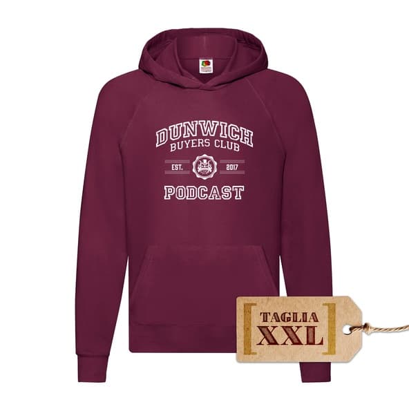 Felpa Hoodie - Dunwich Buyers Club DBC COLLEGE Bordeaux XXL immagine 1