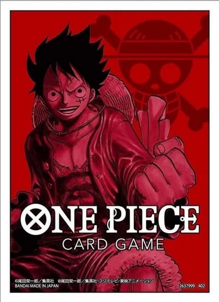 70 Sleeves Standard Bandai ONE PIECE MONKEY D LUFFY RED Bustine Protettive immagine 1
